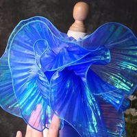 Vente en gros de bordure à volants irisés DIY Wrinkle Organza Muti Color Lace Wedding plissé Accessoires Tissu