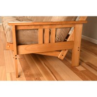 Pyrrho Queen 86 "de ancho futón y colchón sofá cama de salón de madera maciza