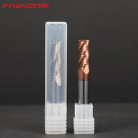 HANDERK Fraise à dégrossir de haute qualité avec revêtement TiSiN, 4 fraises à dégrossir en carbure monobloc, OEM/ODM disponible pour outils CNC