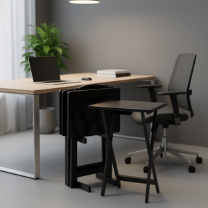 Juego de mesa para refrigerios Alex de 5 piezas en color negro para usar como soporte para computadora portátil - Product Image 2