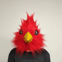 Halloween Red Bird Cartoon Funny Headgear Head Mask Novelty Costume Party Face Mask Cosplay Latex Custom Design Mask