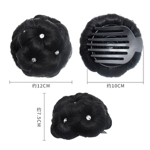 Chignon synthétique en queue de cheval, extension de cheveux en queue de cheval, postiche pour femmes, chignon en forme de beignet - Product Image 4