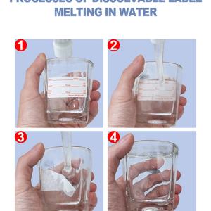 Etiquetas Blancas Disolubles de 1 x 2 Pulgadas para Rotación de Alimentos, Rollo de 500 (1 Rollo) - Product Image 6