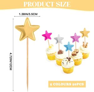 Wholesale Reusable Eco-Friendly Acrylic Birthday Cake Topper <b>Sets</b> 50 Pcs/bag <b>Baking</b> Home Party Supplies - Product Image 4