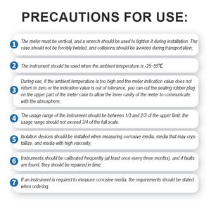Barra de manómetro llena de aceite de silicona o glicerina radial Manómetro de 3 pulgadas - Product Image 6