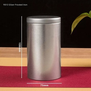 <strong>Simple</strong> Solid Color Tea Canister, Airtight Tin Box for Nuts Dried Fruits Storage, Gift Packaging, Customizable Gift Tin Box - Product Image 5