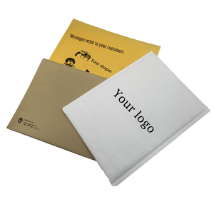 100% phân hủy sinh học biểu tượng tùy chỉnh Kraft bong bóng bưu phẩm vận chuyển phong bì sinh thái thân thiện bao bì gửi thư Túi bong bóng bưu phẩm 6*10 inch - Product Image 4