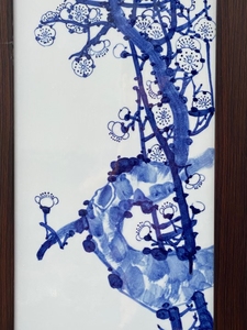 <span class=keywords><strong>Art</strong></span> mural chinois décoratif, peinture murale en porcelaine bleue et blanche peinte à la main, décorations d'intérieur Jingdezhen, céramique - Product Image 6