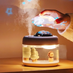 Lámpara portátil de proyección de cielo, Humidificador de aire inalámbrico, baterí<span class=keywords><strong>a</strong></span> de 2000mAh, recargable por USB, proyector de escritorio, Humidificador de Aroma - Product Image 3