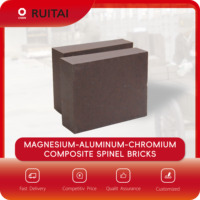 Brique composite spinelle Mg-Al-Cr haute résistance, excellente résistance aux chocs thermiques pour la doublure supérieure des fours