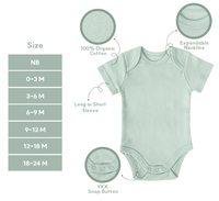 Combinaisons en tricot pour bébé Botai personnalisées, 100% coton biologique, unisexe, respectueuses de l'environnement, avec boutons pression, manches courtes, vêtements d'été pour bébé