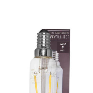 Lámpara de Filamento LED SIGOR, Forma de Tubo, Aluminio Transparente, E14/2.5W (25W), 250 Lúmenes, 2700K, L85 25, Modelo 9019610016 - Product Image 4