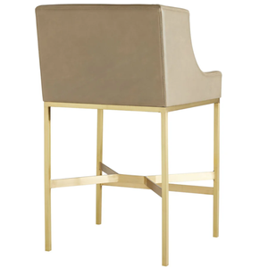 Dalia Counter Stool <b>Iron</b>/Steel and Animal Hyde/Hide/Leather Durable High Bar Stool for Home Bar & Dining Room - Product Image 2