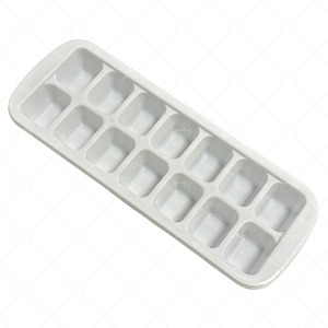 Ice Tray Mold 14 Compartment Square Plastic White For Refrigerator Homemade Ice Cubes 27x10x2.7cm - Product Image 4