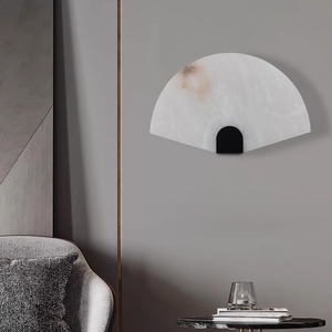 Lámpara de pared de mármol con fuente de luz LED de 220V para sala de estar, dormitorio, entrada, diseño minimalista - Product Image 4
