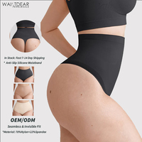 Waistdear - Faja Moldeadora de Cintura Alta con Logotipo Personalizado, Sin Costuras, Invisible, Tipo Tanga, para Mujer