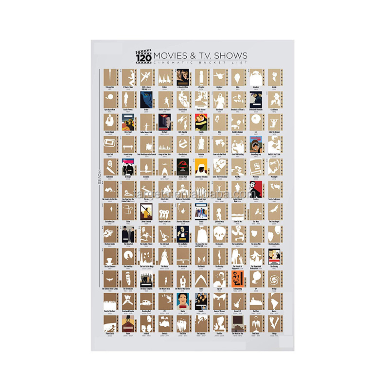 Le Plus Grand 100 Aliments du Monde Gratter Voyage Imprimer 16x20