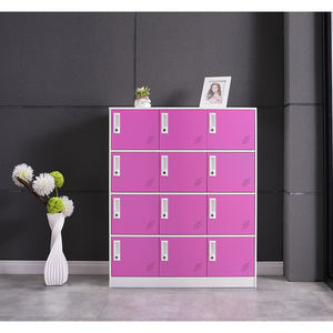 Casier de rangement moderne en acier à 12 portes avec serrure à clé pour la maison, <span class=keywords><strong>le</strong></span> bureau, la salle de sport, l'extérieur, l'école, armoire en métal durable pour chaussures, vêtements, casques - Product Image 3