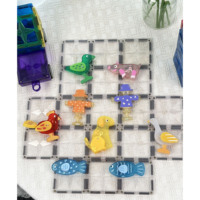 MNTL, nuevo estilo, 10 Uds., animales de granja, azulejos magnéticos, bloques de construcción, juguetes para niños de más de 3 años