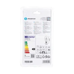 Bombilla LED de filamento ST64 E27 4W transparente, ideal para iluminación decorativa y ambientes cálidos. - Product Image 3