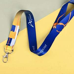 Venta al por mayor precio barato sublimación en blanco logotipo personalizado RPET poliéster cordón - Product Image 3