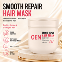 Masque capillaire revitalisant en profondeur à marque privée, enrichi en kératine, squalane, huile de coco et beurre de karité, pour distributeurs de salons, fourniture OEM ODM