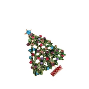 Broche Épinglette Arbre de Noël en Émail et Strass, Pin's de Revers Festif pour Blazer, Manteau, Écharpe, Cadeau, Accessoire de Vente en Gros et au Détail - Product Image 5