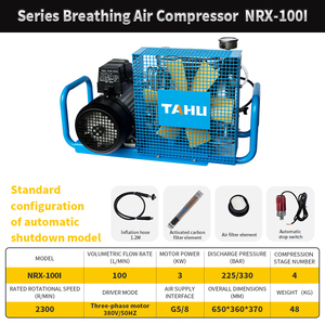 <span class=keywords><strong>Compresseur</strong></span> respiratoire à piston haute pression à commande automatique TAHU NRX-100I avec moteur <span class=keywords><strong>portable</strong></span> triphasé <span class=keywords><strong>électrique</strong></span> - Product Image 6