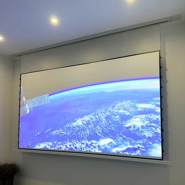 UST ALR Quiet Lifting Motorized Ceiling Electric Projection Screen for Commercial Projector1080P Home Universal Projector Screen