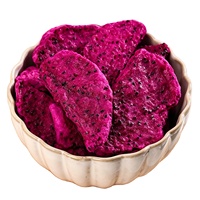 Fabrieksleverancier van bulk gevriesdroogde rode drakenfruit (pitaya) plakjes, groothandel voor snacks & voedselverwerking grondstoffen