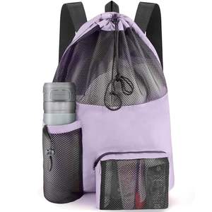 Échantillon gratuit Sac de sport et de gym personnalisé de grande capacité Sac à dos en filet à cordon de serrage Sac de plage Kit d'équipement de sport - Product Image 1