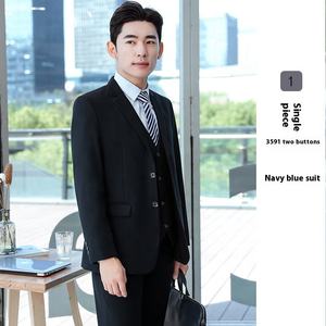 Traje gris profesional para hombres y mujeres Gerente de bienes raíces Consultor de ventas Ropa DE TRABAJO Tallas grandes de un solo pecho para la tienda - Product Image 6