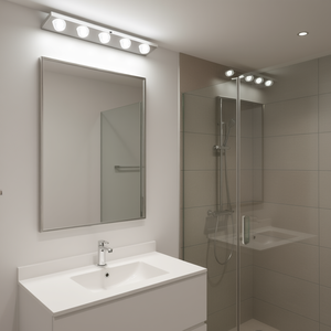 Modern 6-Light <b>LED</b> <b>Vanity</b> Light Black Wall Fixture For Bathroom <b>Mirror</b> Aluminum Body 5000K Daylight 110 Lm/W IP44 - Product Image 2