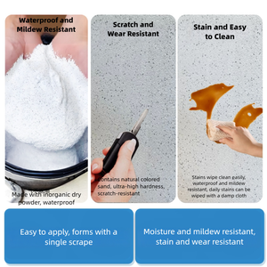 Peinture Murale Effet <span class=keywords><strong>Pierre</strong></span> Mala Colorée Oakhouse Manufacture – Enduit Anti-Rayures Intérieur/Extérieur – Revêtement Mural en Porcelaine Cristalline Texturée Effet Marbre Artistique - Product Image 5