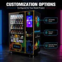 Vente Flash Distributeur Automatique de Cartes de Jeu, Cartes à Collectionner Sportives, Boîte Mystère, Autocollants pour Emplacements de Cartes, Personnalisable, SDK Habilité, Écran Tactile LED