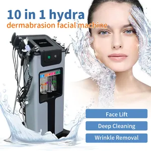 Máquina de limpeza facial profissional 10 em 1 portátil para salão de beleza, equipamento de limpeza profunda
