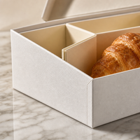Boîte cadeau pliante en papier kraft écologique personnalisée pour pâtisserie artisanale, brownie, macaron, emballage de pâtisserie avec logo