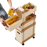 Étagère mobile Bibliothèque roulante Étagère de rangement pour livres Classeur mobile Organisateur Chariot avec roues pour étude à domicile