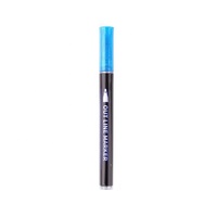 Rotulador de Doble Línea con Purpurina Metálica HUA, 48 Colores, MK001048, para Manualidades, Tarjetas, Navidad, Graffiti, Arte, Pintura y Escritura