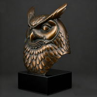 Sculpture de buste d'animal en résine personnalisée, statue de tête d'animal en polyrésine, objet décoratif de collection