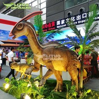 Usine de dinosaures animatroniques en silicone Lituo Servo Motor Parasaurolophus