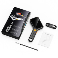 3Inches Handle Rectangle Magnifier HD Portable 500x Magnification Rechargeable Microscope With Illuminated Led Lights