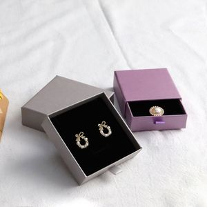 Custom Paper Box logo Printing <b>Small</b> Gift Necklace Ring Jewelry Ring Display Tray Insert <b>Small</b> <b>Drawer</b> Jewellery Box - Product Image 1