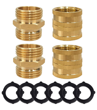 Connettori rapidi per tubo da giardino in ottone massiccio lucidato a bassa pressione 3/4 pollici <span class=keywords><strong>GHT</strong></span> (2 set) - Product Image 6