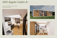 Contenedor Portátil Impermeable de EPS de 20 pies/40 pies, Cabina de Oficina Modular Prefabricada para Instalación Rápida y Uso en Edificios de Oficinas