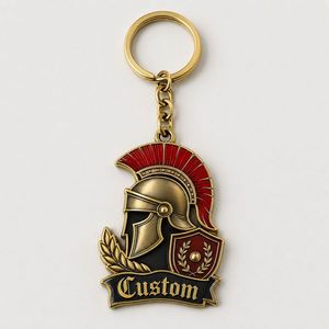 Porte-clés personnalisés en gros de haute qualité, style romain, casque vintage, design classique de Rome, cadeau souvenir de voyage - Product Image 2