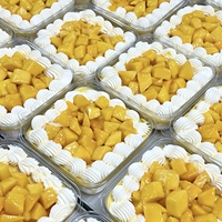 Boîtes à gâteaux, pâtisseries, biscuits et sandwichs en plastique PET transparent de haute qualité, jetables, avec couvercles