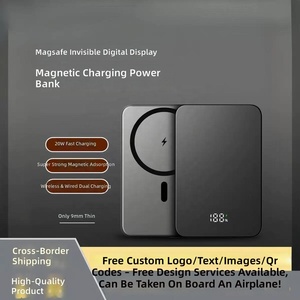 Power Bank Ultra-sottile Magnetico 15W/20W Ricarica Wireless Veloce 10000mAh Polimero di Litio Lega di Alluminio Display Digitale Type-C - Product Image 4