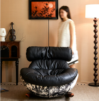 Chaise longue moderne en acier et cuir, canapé inclinable pour la maison, le salon, le balcon, la chambre à coucher, avec rembourrage en coton réglable