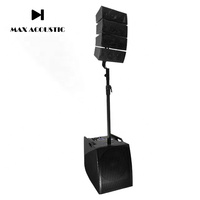 Sistema de Sonido PA de Caja Acústica para Casa con Subwoofer de 12 Pulgadas y Line Array de 4 Pulgadas, Amplificador 2.1 de 400W SRC-800A